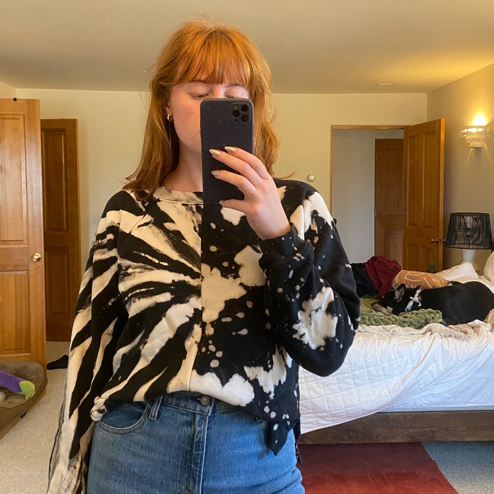 Proenza Schouler black and white split sweatshirt